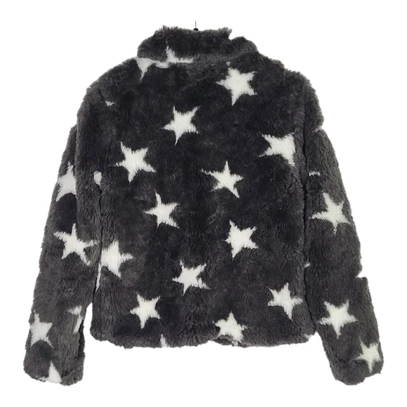 🪷4/$20🪷 Macy's Kids Epic Threads Girls Black Faux Fur White Star … - Picture 4 of 17
